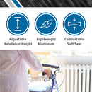 Aluminum Rollator Burgundy