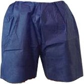 Universal Size Dark Blue Disposable Exam Shorts