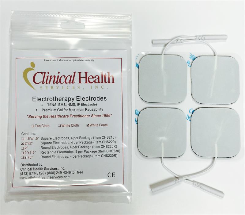 CHS 2"x2" White Foam Electrodes