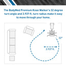 Premium Steerable Dual Brake Knee Walker